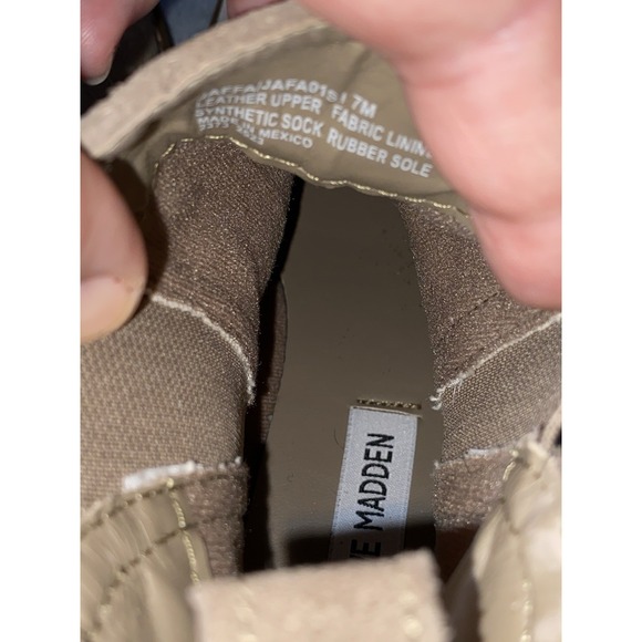 Steve Madden "Jaffa" Light Brown Suede Ankle Boot Women's Size 7M New W/ Scuffs - Picture 8 of 8